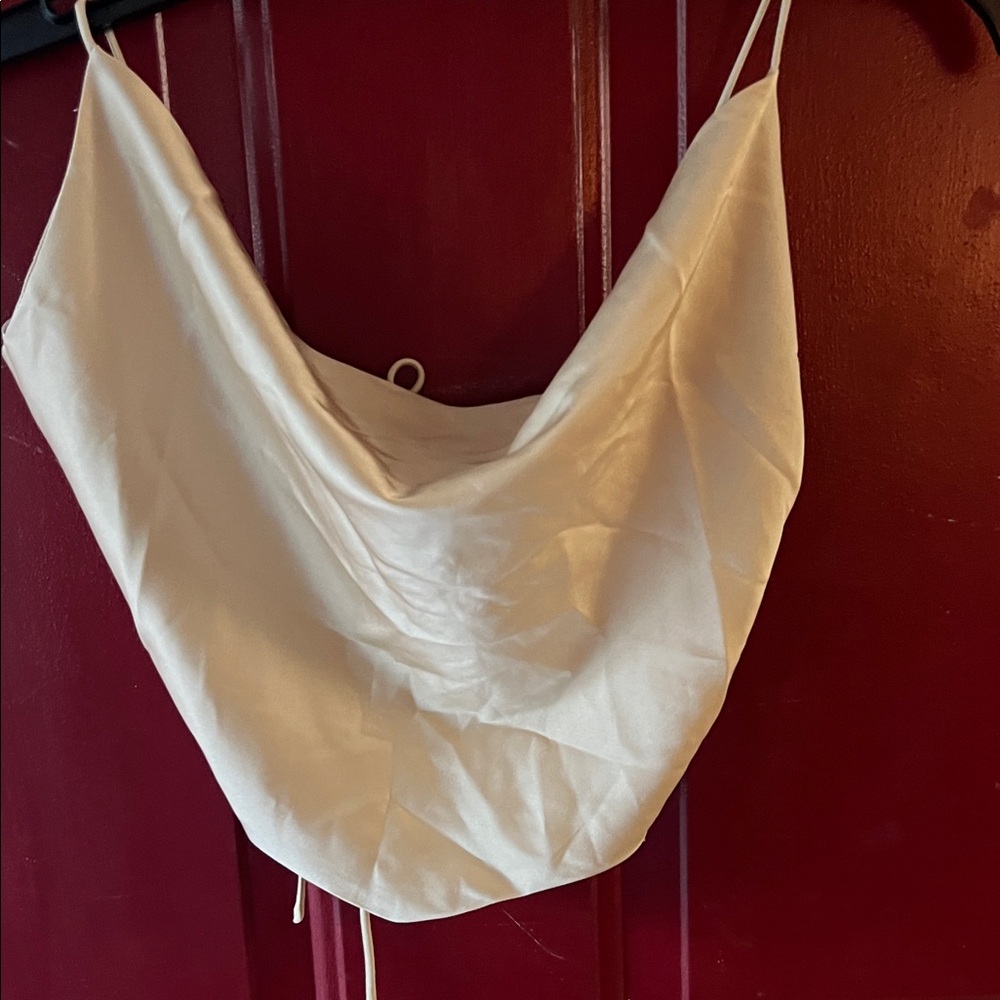 Elegant Cream Cowl Neck Camisole